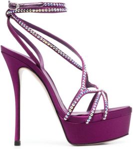 Le Silla Belen crystal-embellished sandals Purple