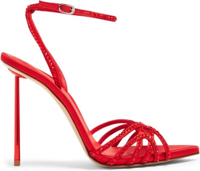 Le Silla Bella 105mm crystal-embellished sandals Red