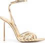 Le Silla Bella 115mm metallic-finish sandals Gold - Thumbnail 1