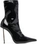 Le Silla Bella 120mm high-shine ankle boots Black - Thumbnail 1