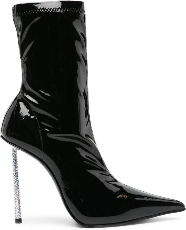 Le Silla Bella 120mm patent ankle boots Black