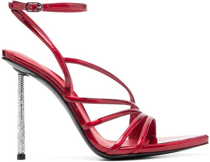 Le Silla Bella 120mm patent-leather sandals Red