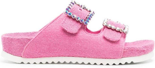 Le Silla buckle-detail open-toe slides Pink