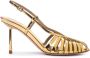 Le Silla Cage 110mm metallic sandals Gold - Thumbnail 1