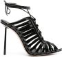 Le Silla Cage 120mm patent-leather sandals Black - Thumbnail 1