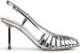 Le Silla Cage 80mm metallic sandals Grey - Thumbnail 1