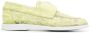 Le Silla Claire lace embroidered loafers Green - Thumbnail 1