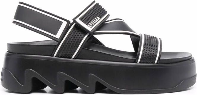 Le Silla cross-strap platform sandals Black