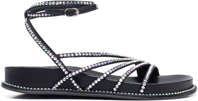 Le Silla crystal-embelished sandals Black