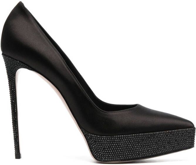 Le Silla crystal-embellished 140mm pumps Black