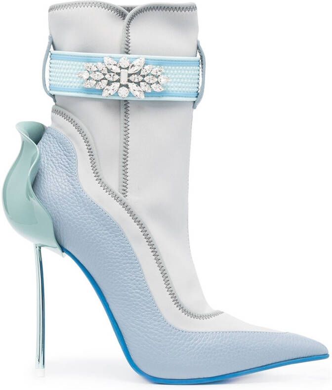 Le Silla crystal-embellished ankle boots Blue