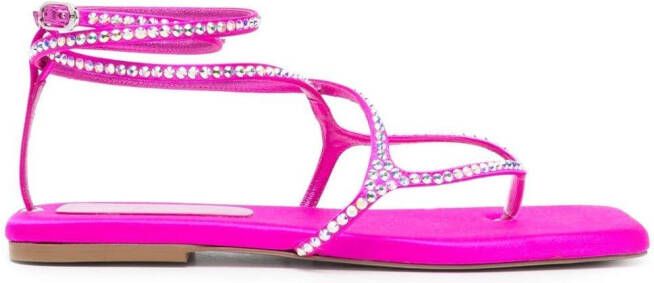 Le Silla crystal-embellished design sandals Pink