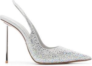 Le Silla crystal-embellished high-heel pumps Silver