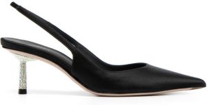 Le Silla crystal-embellished mid heel pumps Black