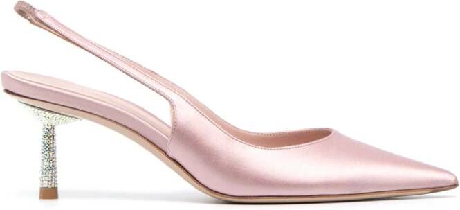 Le Silla crystal-embellished mid heel pumps Pink