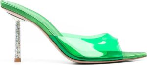 Le Silla crystal-heel point-toe mules Green