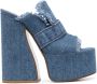 Le Silla denim 170mm platform mules Blue - Thumbnail 1