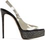 Le Silla Divina crystal-embellished slingback sandals Black - Thumbnail 1