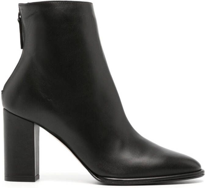 Le Silla Elsa 85mm leather ankle boots Black