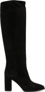 Le Silla Elsa 85mm suede boots Black