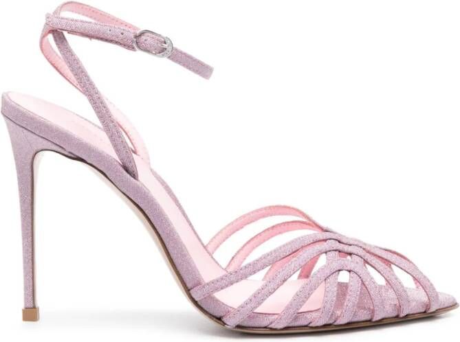 Le Silla Embrace 110mm glitter-embellished sandals Pink