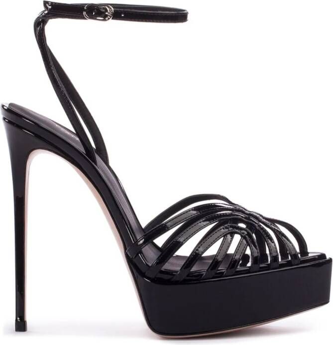 Le Silla Embrace platform sandals Black