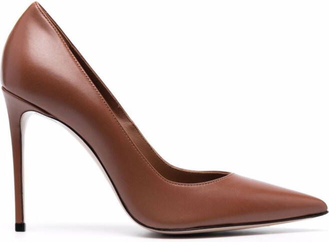 Le Silla Eva 100mm leather pumps Brown