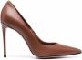 Le Silla Eva 100mm leather pumps Brown - Thumbnail 1