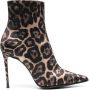 Le Silla Eva 100mm leopard-print boots Black - Thumbnail 1
