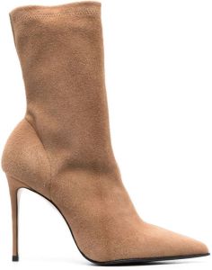 Le Silla Eva 100mm suede ankle boots Brown