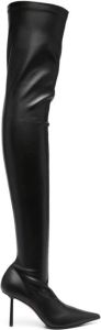 Le Silla Eva 100mm thigh-high leather boots Black