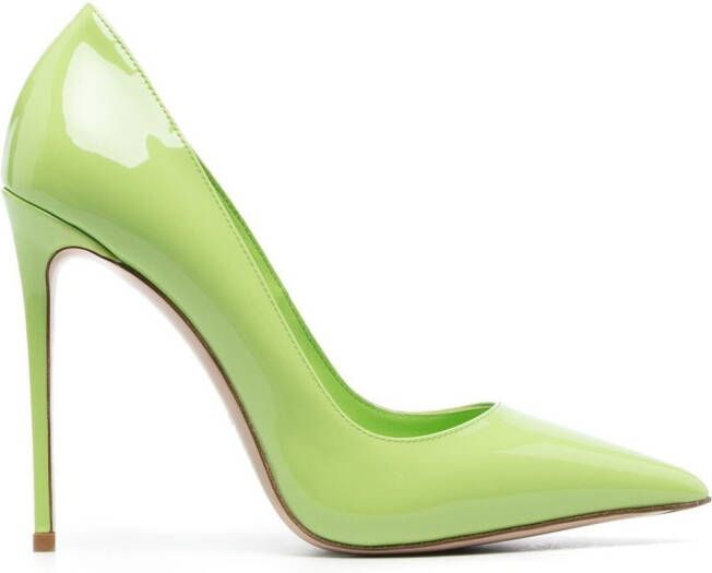 Le Silla Eva 110mm leather pumps Green