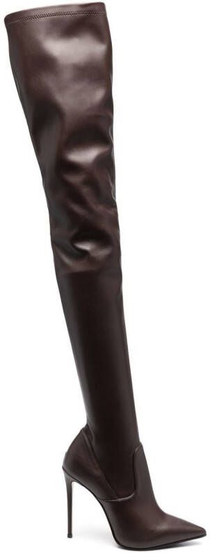 Le Silla Eva 115mm thigh-high boots Brown