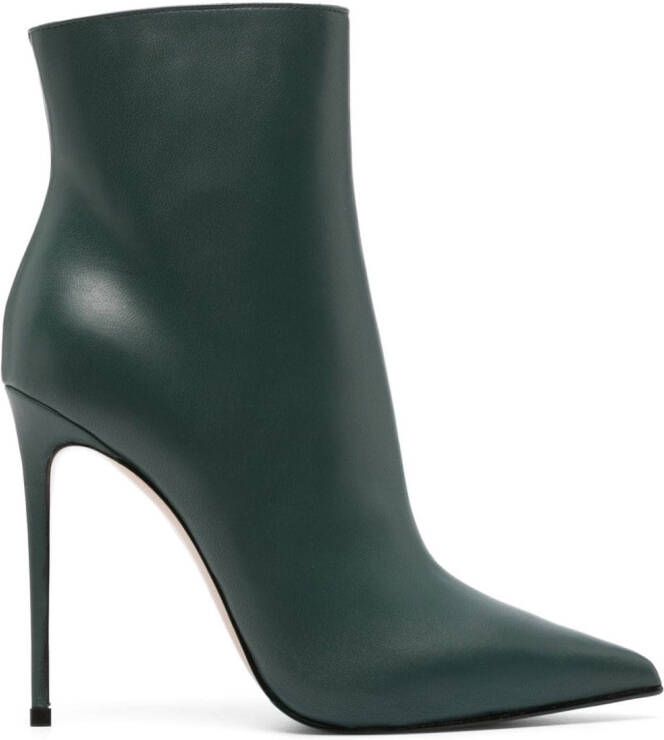 Le Silla Eva 120mm leather ankle boots Green