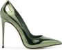Le Silla Eva 120mm leather pumps Green - Thumbnail 1