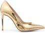 Le Silla Eva 120mm patent-finish leather pumps Gold - Thumbnail 1