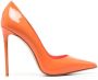 Le Silla Eva 120mm patent-leather pumps Orange - Thumbnail 1
