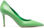 Le Silla Eva 80mm leather pumps Green - Thumbnail 1