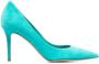 Le Silla Eva 80mm suede pumps Green - Thumbnail 1