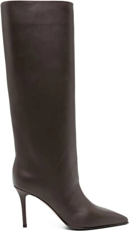Le Silla Eva 85mm leather boots Brown