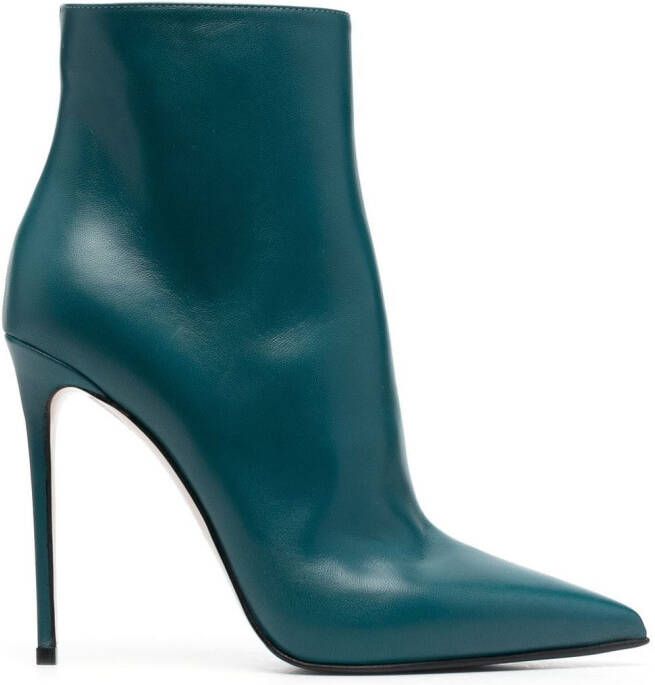 Le Silla Eva leather 125mm ankle boots Green