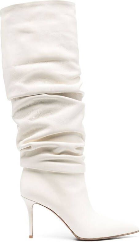 Le Silla Eva ruched boots White