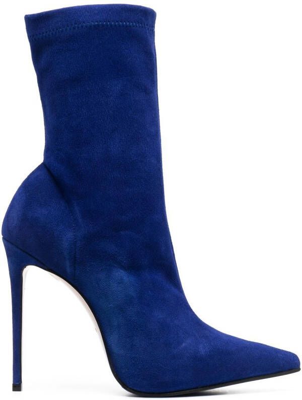 Le Silla Eva suede 120mm boots Blue