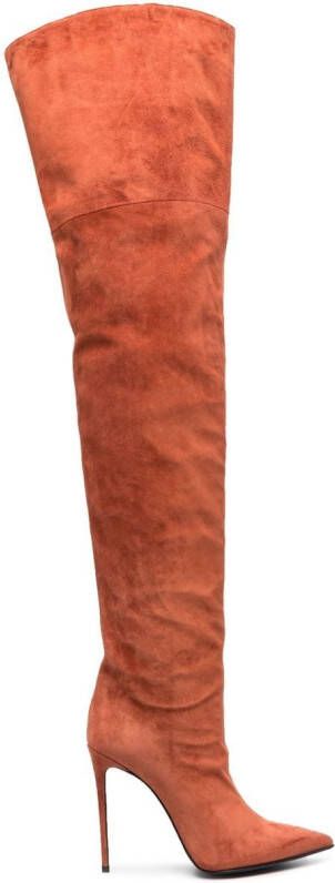 Le Silla Eva suede thigh-high boots Orange