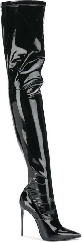 Le Silla Eva thigh-length leather boots Black
