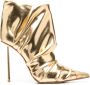 Le Silla Fedra 120mm ruched leather ankle boots Gold - Thumbnail 1