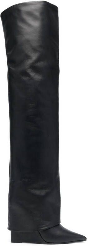 Le Silla foldover-top knee-length 125mm boots Black