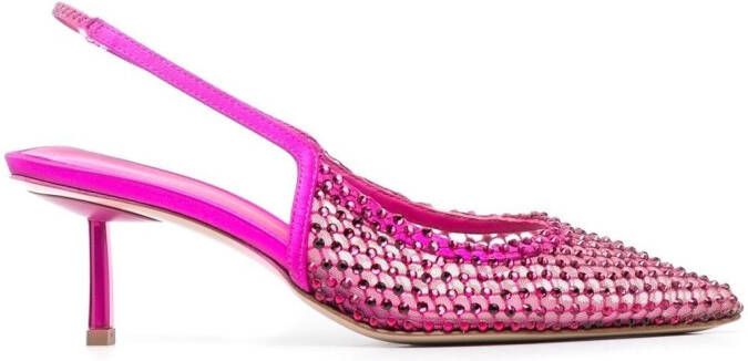 Le Silla Gilda 50mm crystal-embellished pumps Pink