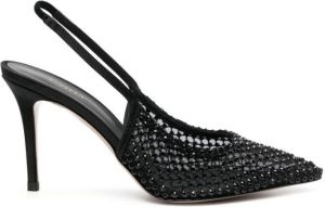 Le Silla Gilda crystal-embellished 80mm pumps Black