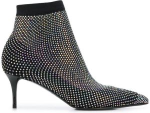 Le Silla Gilda crystal-embellished boot pumps Black